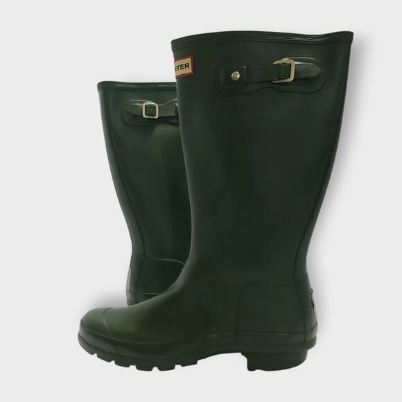 Hunter Kids Original Rain Boots Green Unisex Sz 6M/7F Outdoor - Picture 1 of 16